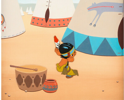 Walt Disney Little Hiawatha Production Cel & Production Drawing