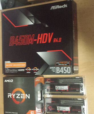 Aufrüstkit Bundle AMD Ryzen 5 5500 AM4, ASRock Mainboard B450M-HDV u. 16 GB DDR4