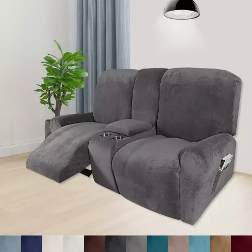 Couch with cup 2024 holders in middle