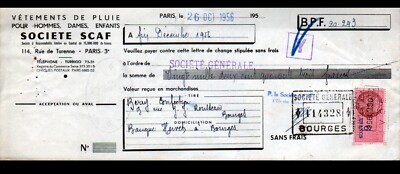 PARIS (III°) RAINWEAR ''SCAF Society'' treaty in 1956