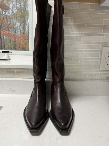 NUEVO SIN CAJA -WE THE FREE - BOTAS DE MONTAR QUENTIN Cuero Alto Chocolate Cereza Talla 37 EE. UU. 7 - Imagen 9 de 21