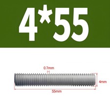 M2 M2.5 M3 M4 A2 STAINLESS STEEL THREADED ROD FULL THREAD STUDDING BAR