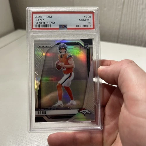 2024 Panini Prizm BO NIX #309 Silver Prizm RC PSA 10 Rookie Denver Broncos