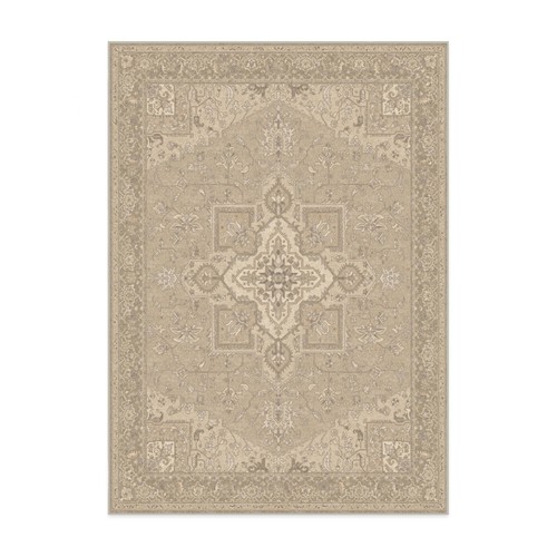 RUGGABLE Washable Vintage Area Rug – Maral Heriz Creme 5x7, Stain-Resistant, ...