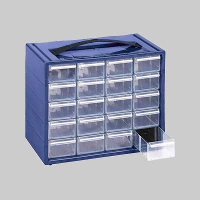 Cassettiera Monoblocco Espace 12 Cassetti Mobil Plastic - 22x15x18 cm