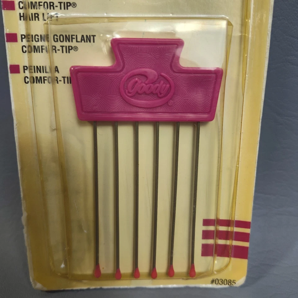 Vintage 1994 Goody Style Line Comfor-Tip Lift Pick Stainless Steel Pink #5128 - Image 3 of 4