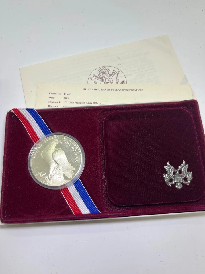 US MINT 1984 Olympic Silver Proof Dollar XXIII, OGP | COA - Image 3 of 4