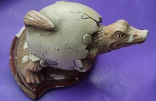 Vintage figurine Baby Crocodile Hatching out of Egg