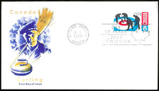 🍁Canada  #490     Curlers On  Rink   Fine New 1969 First Day Cover