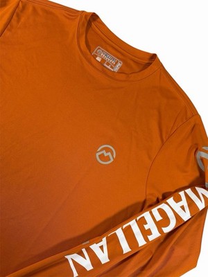 Magellan Outdoors Fish Gear Shirt Men s S Orange Long Sleeve Fishing Performance
