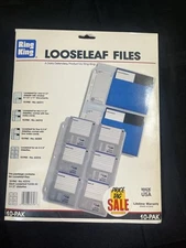 3 1/2” Floppy Folder for 3.5" Disks Clear Holds 6 Diskettes (10 Pak)