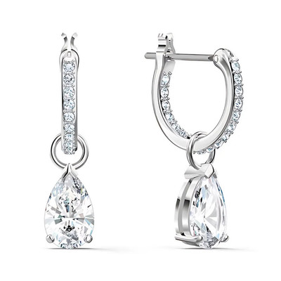 Swarovski Attract Pearl Mini Creolen Ohrhänger Kristall, rhodiniert 5563119