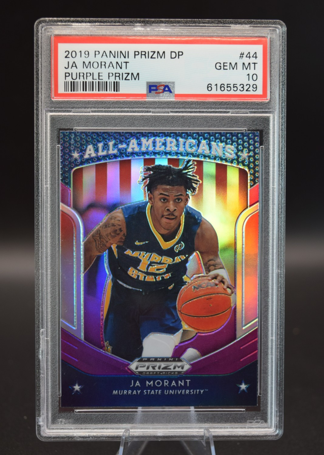 2019 Prizm Draft Picks All-Americans Ja Morant #44 Purple Prizm PSA 10 Gem Mint