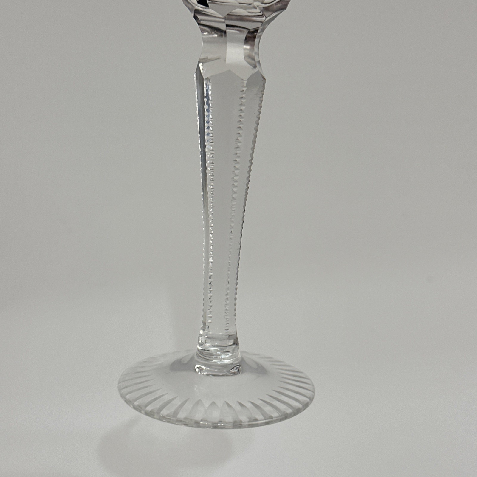 Antique HC Fry Cut to Clear Crystal Decanter & 4 Cordial Glasses RARE