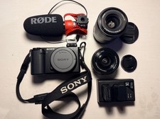 Sony Alpha ZV-E10 + 16-50mm lens + Viltrox 23 f/1.4 lens + Rode mic + DJI Gimbal