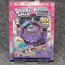 Sticki Rolls PURPLE Wearable Sticker Bracelet Series 2 100 New Stickers