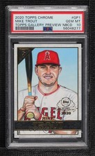 2020 Topps Chrome Topps Gallery Preview Mike Trout #GP-1 PSA 10 GEM MT q4j