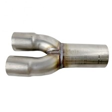 2 Into 1 Exhaust Merge Collector 1.625 Inlet To 2 Od 9 Long T304 Stainless 2 Into 1 Exhaust Merge Collector 1.625 Inlet To 2 Od 9 Long T304 Stainless