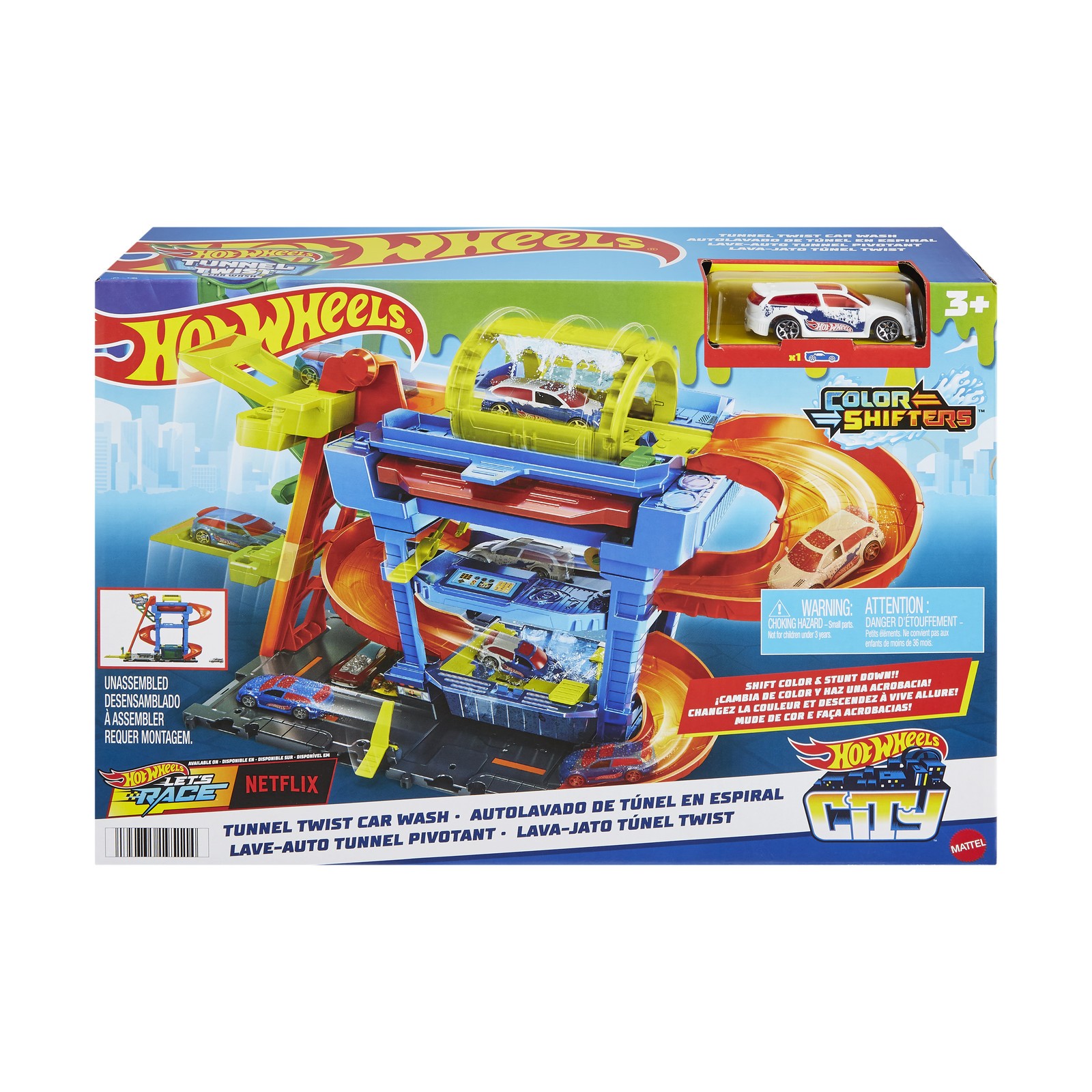 HOT WHEELS HTN80 Hot Wheels City Tunnel Twist Car Wash Spielset Mehrfarbig 7490₽