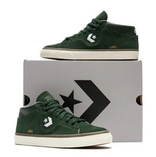 Converse Louie Lopez Pro Mid Size 8UK Dark Green Skate Suede Leather A07319C