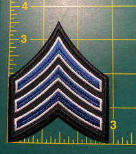 Parche rango sargento 3.5" alto chevron policía parche 3 rayas sargento rayas