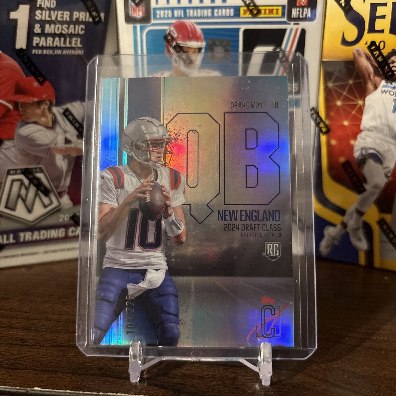 2024 Topps Signature Class Drake Maye Rookie Chrome Variation Teal RC /225