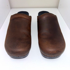 Dansko Professional Brown Leather Clogs Womens EU 42 US 11.5-12 Slip On Comfort