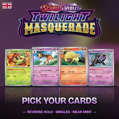 Pokemon Cards Twilight Masquerade TWM Reverse Holo Singles Choose English NM