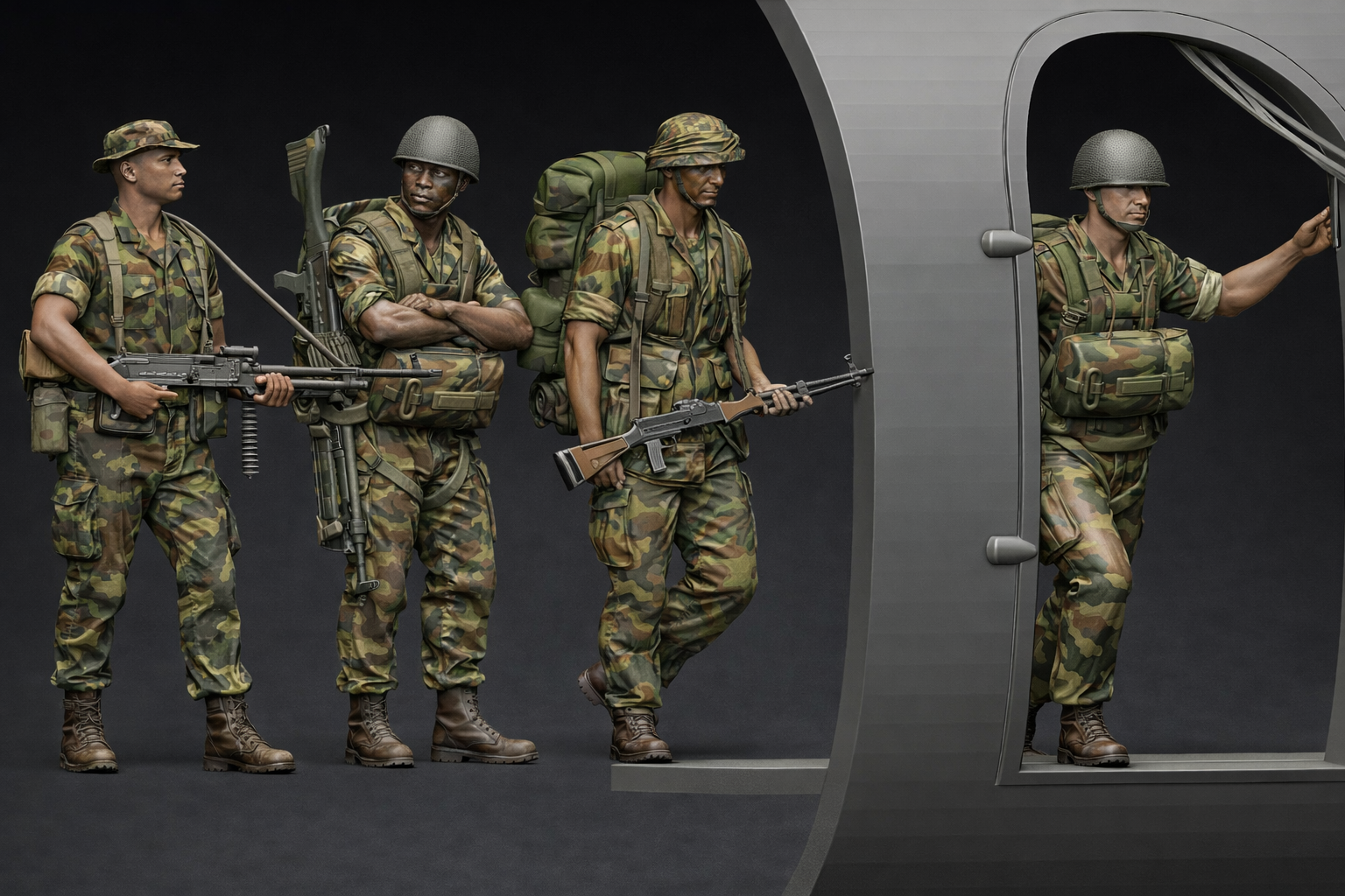 Rhodesia Soldiers 1:35 Resin Figures 3D Printed Infantry | eBay