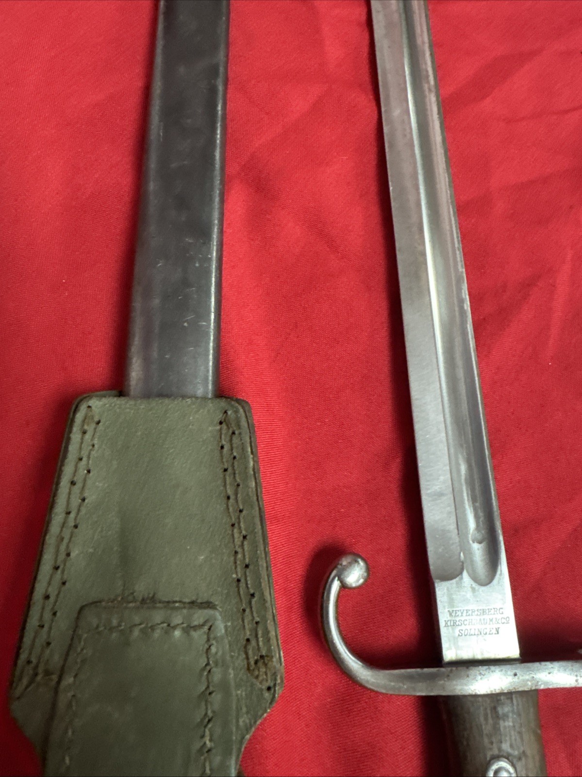 Pre-WW1 Argentine Army M1909 Mauser Sword Bayonet & Steel Scabbard MATCHING A948