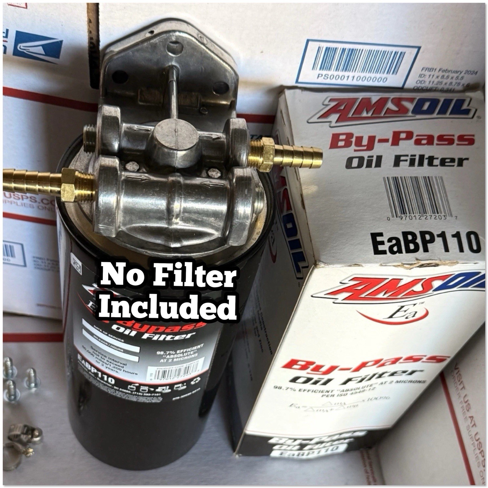 True Bypass Filter Mount~1"-16 No Filter Eabp 90/100/110