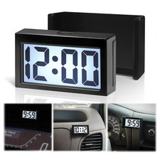 Upgraded Car Digital Clock with Backlight   Stick-On or Clip-On Clock for Dashbo