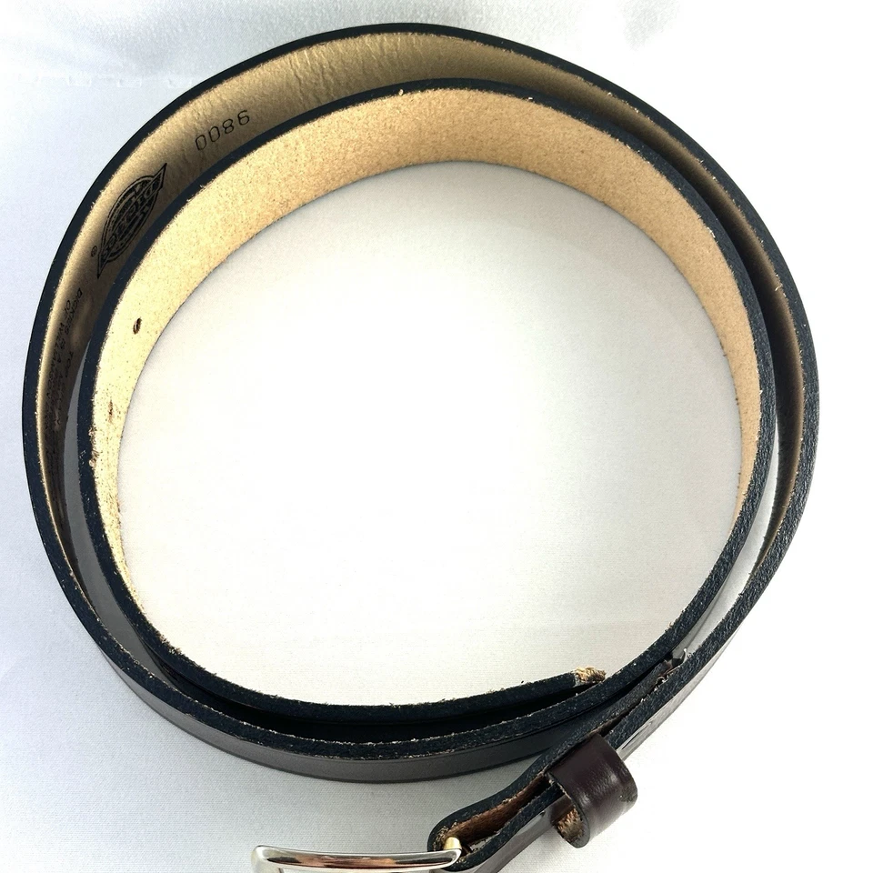 Vintage Dickies Brown Top Grain Cowhide Belt Sz 36/90 Mad In USA - Image 4 of 4