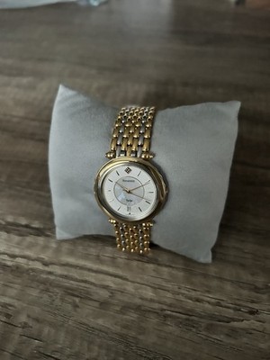 Romanson Tulip Quartz Watch   22K Gold Plated, Two-Tone Bracelet