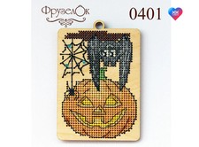Pumpkin Halloween wooden base Counted Cross Stitch Kit DIY Needlework Craft