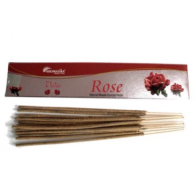 Vedische Rose Natürliche Räucherstäbchen Aromatika