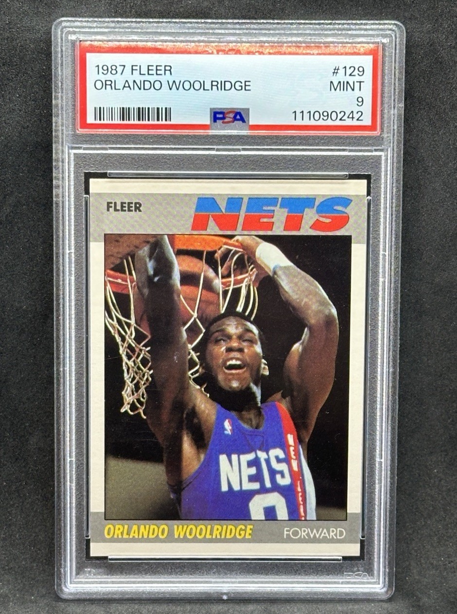 ORLANDO WOOLRIDGE 1987 87-88 FLEER 129 CARD MINT PSA 9 NBA NETS