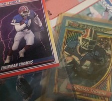 1994 Topps Finest #151 Thurman Thomas Refractor + 1990 SCORE GROUND FORCE #322