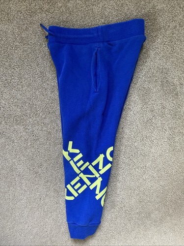 Boys Kenzo Kids Size 5A/110 Blue Jogger Sweatpants - Picture 8 of 9
