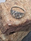 New Listing925 Sterling Silver Vintage Inlaid Mother of Pearl Domed  Ring Size 5 2.2g