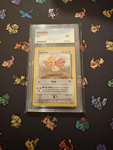Pokémon Card 1999 Jungle Spearow #62 Ace 9 Mint