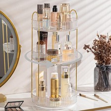 360 Rotating 3 Tier Makeup Organizer Vanity Clear