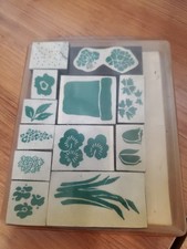 Annette Watkins spring flowers themed foam mounted rubber stamp kit