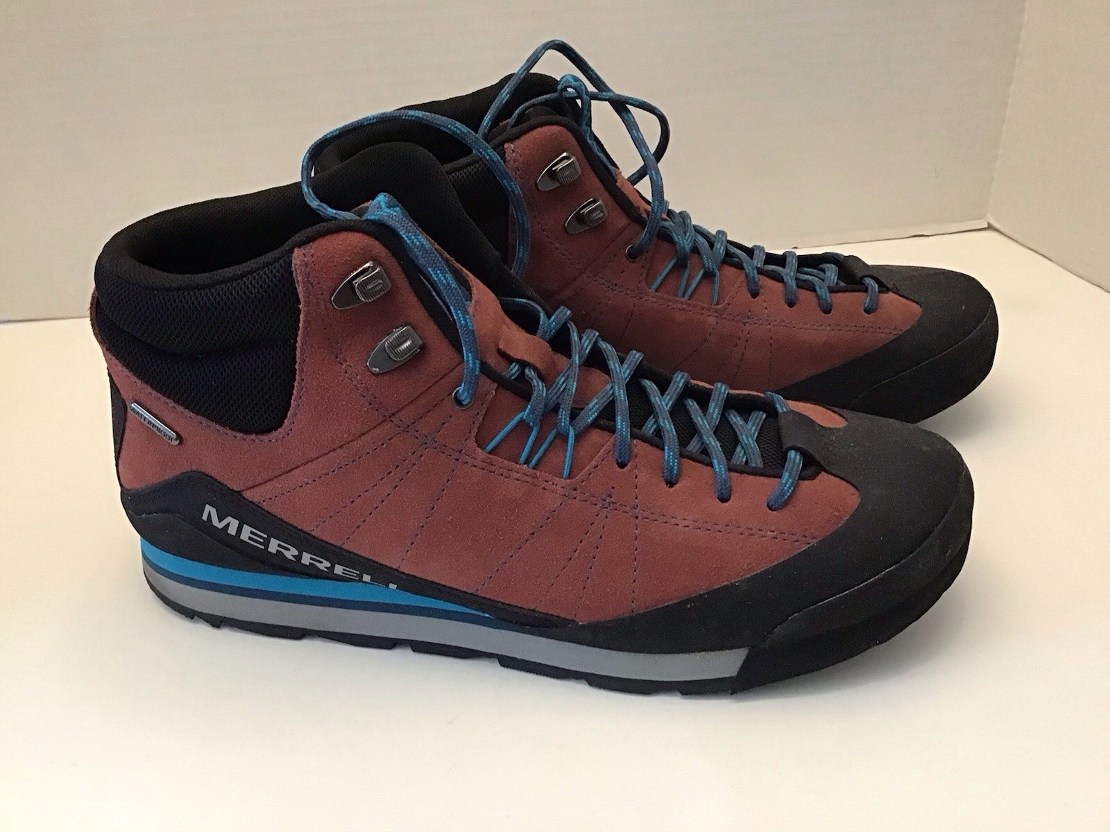 Merrell Scarpe Uomo 11 NUOVI Stivali da Escursionismo Alpino Borgogna J000967 Stringati