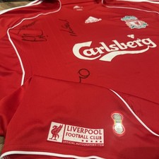 Liverpool Fc Signed Shirt LFC DIRECT from Club 2007 Athens Finalist Team Fowler
