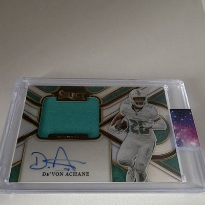 Panini 2025 Select De'Von Achane Jumbo Signature Swatches Prizm Auto /99