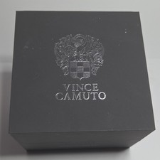 Vince Camuto Mens Black Skeleton Dial Analog ...