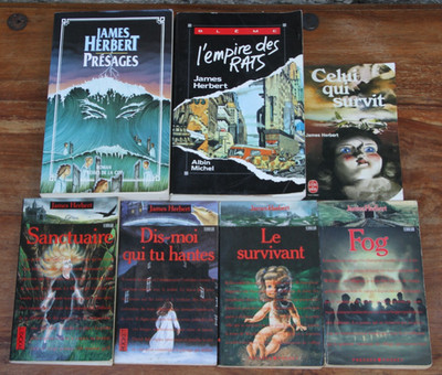 JAMES HERBERT - SET MIT 7 BÜCHERN - DAS REICH DER RATTEN - POCKET - VON 1979 BIS 1996