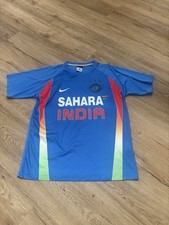 Sahara India Cricket Jersey Adult L Blue Nike Dri Fit National Team Shirt