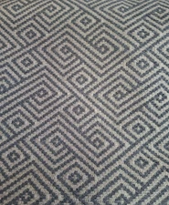 Vintage Upholstery Fabric Material 56" X 68" Gray Cream/White Woven Heavy